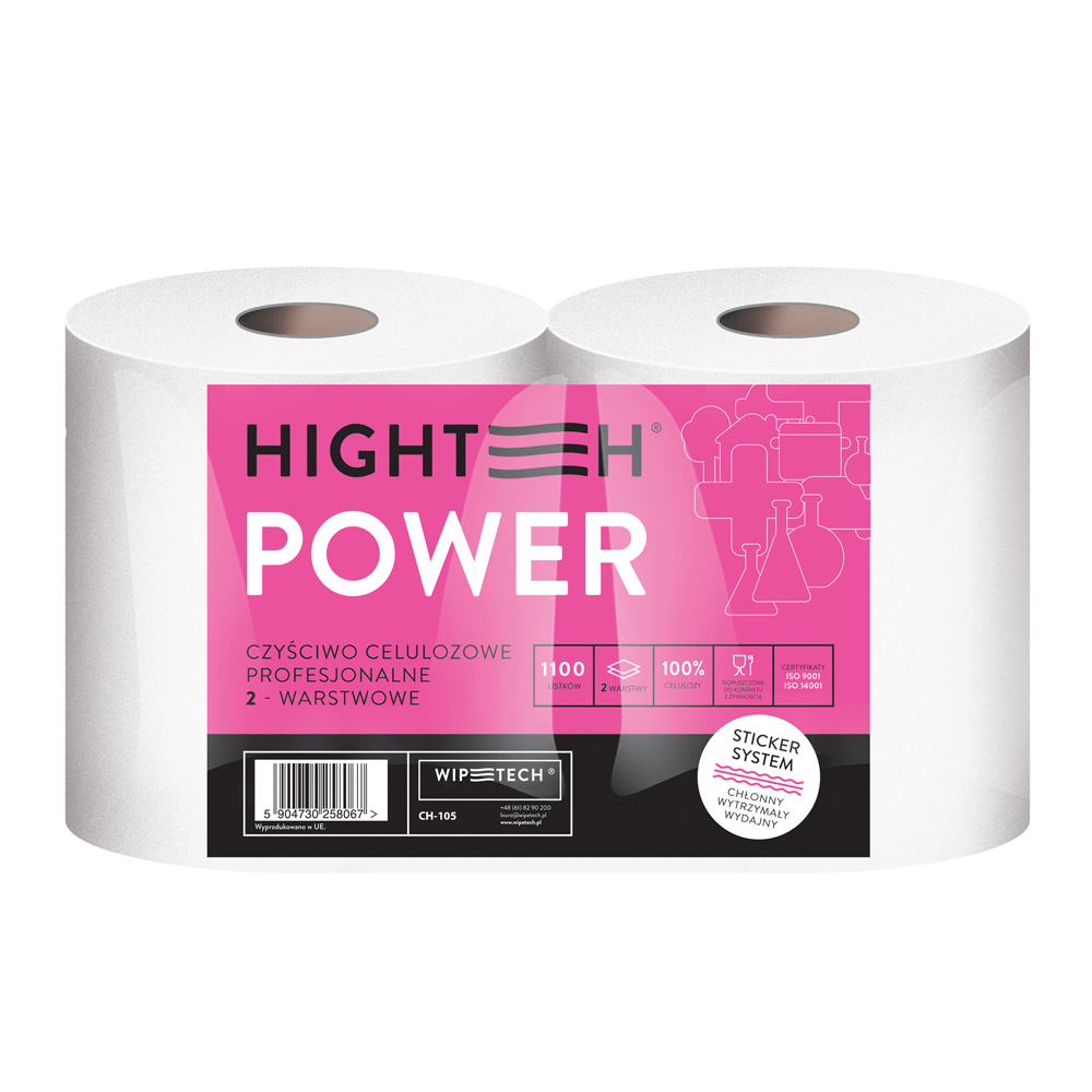 Czyściwo profesjonalne POWER 2W op./2szt. 1100 listków