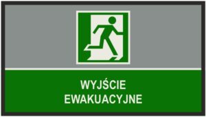 Mata JET PRINT: WYJŚCIE EWAKUACYJNE, PIERWSZA POMOC, MIEJSCE ZBIÓRKI DO EWAKUACJI - obrazek 3