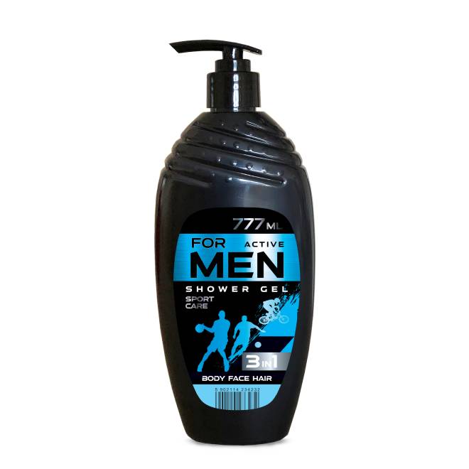 Żel Pod Prysznic Do Ciała Włosów Twarzy For Men 3-w-1 Active 777 ml