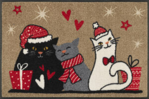 Wycieraczka Christmas Cats 50x75